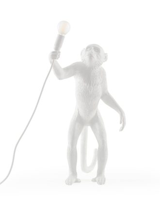 Seletti Monkey Lamp Standing - Bordslampor Harts Vit