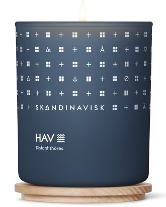 Skandinavisk Hav Doftljus Med Lock 200g - Doftljus Bok Havsblå