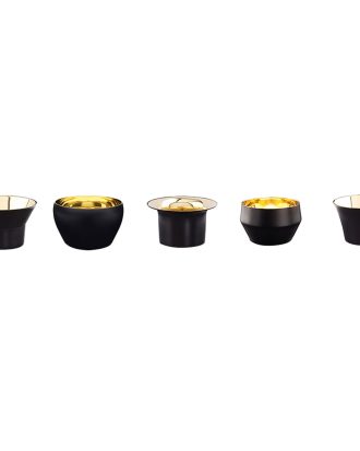 Skultuna Kin Ljuslykta 5-pack - Ljuslyktor Mässing Svart