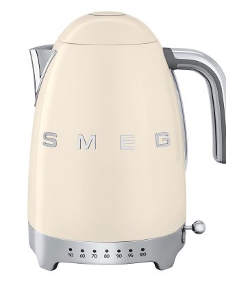 Smeg Vattenkokare Med Variabel Temperatur 1,7 L - Vattenkokare Rostfritt Stål Cream