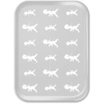 Solstickan Bricka Repeterande 20x27 Cm - Brickor Björkfanér Grå