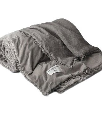 Spirit Of The Nomad Överkast Sammet / Linne 180x260 Cm - Överkast Bomull Stone Greige