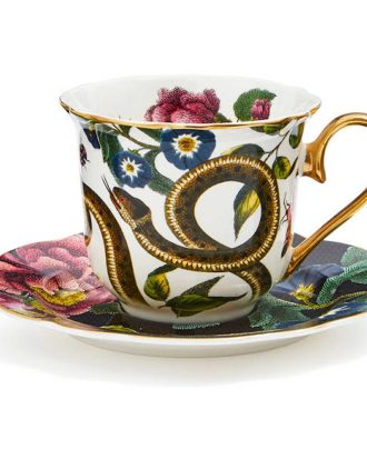 Spode Creatures Of Curiosity Tekopp Med Fat Snake/black - Tekoppar Porslin Multi