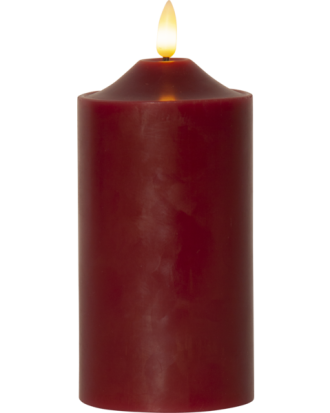 Star Trading Flamme Blockljus Led 17 Cm - LED-ljus Vax Röd