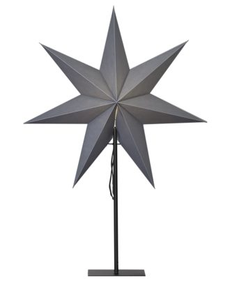Star Trading Stjärna På Fot Ozen 75 Cm - Advents- & Julbelysning Metall Grå