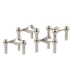 Stoff Nagel Nagel Ljusstake 4 Delar - Ljusstakar Förad Metall Krom