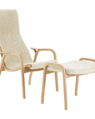 Swedese Lamino Set Fåtölj + Pall Fårskinn/ - Fåtöljer Bok Moonlight