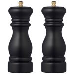 Kitchenware By Tareq Taylor Himalaya Salt- Och Pepparset 16,5 Cm - Kryddkvarnar Akaciaträ Svart