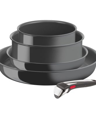 Tefal Ingenio Renew On Grytset 5 Delar - Grytset & Kastrullset Aluminium Grå