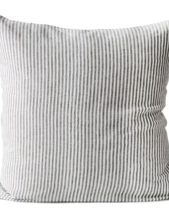 Tell Me More Pillowcase Linen 65x65 - Grey/white - Örngott Linne Grå