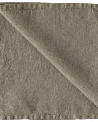 Tell Me More Linen Servett 45x45 Cm Oliv - Servetter & Tillbehör Linne Olivgrön