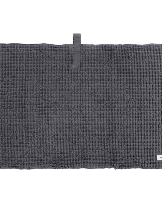 The Organic Company Big Waffle Badrumsmatta - Badrumsmattor Ekologisk Bomull Mörkgrå