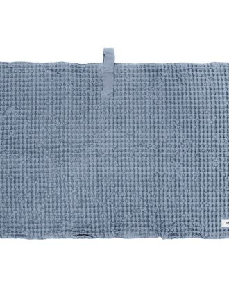 The Organic Company Big Waffle Badrumsmatta - Badrumsmattor Ekologisk Bomull Gråblå
