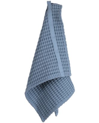 The Organic Company Big Waffle Handduk - Handdukar & Badlakan Ekologisk Bomull Gråblå