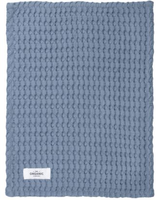 The Organic Company Big Waffle Tvättlapp - Handdukar & Badlakan Ekologisk Bomull Gråblå
