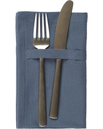 The Organic Company Dinner Servetter 4-pack - Servetter & Tillbehör Ekologisk Bomull Gråblå