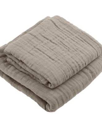 The Organic Company Fine Gåvoset 2-pack - Handdukar & Badlakan Ekologisk Bomull Clay