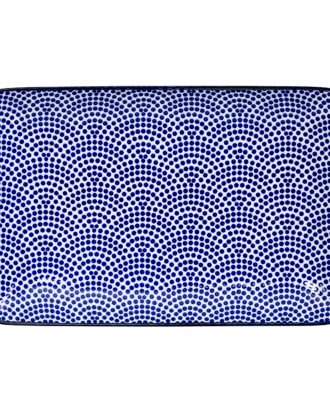 Tokyo Design Nippon Blue Sushitallrik 13,5x21 Cm Dots - Mattallrikar Porslin Blå