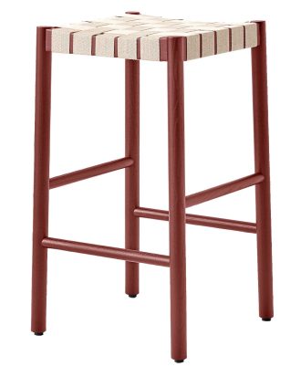 &Tradition Betty Tk7 Barstol Tk7 / Natur - Barstolar Linne Maroon