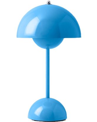&Tradition Flowerpot Vp9 Bordslampa Portabel Med Magnetisk Laddningskabel - Portabla lampor Polykarbonat Swim Blue