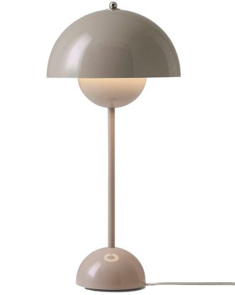 &Tradition Flowerpot Vp3 Bordslampa Greige - Bordslampor Lackerat Stål Gråbeige