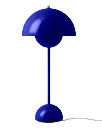 &Tradition Flowerpot Vp3 Bordslampa - Bordslampor Lackerat Stål Koboltblå