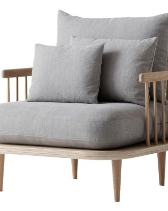 &Tradition Fly Sc1 Fåtölj Vitoljad / Grey-beige - Fåtöljer Ek Hot Madison 094