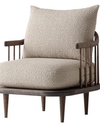 &Tradition Fly Sc10 Fåtölj Rökt Oljad Ek / - Fåtöljer Bouclé Karakorum 003