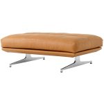 &Tradition Inland Av32 Fotpall Noble / Polerad Aluminium - Fotpallar Läder Konjak