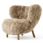 &Tradition Lilla Petra Loungestol Vb1 Vitoljad Ek / - Fåtöljer Trä Sheepskin Honey