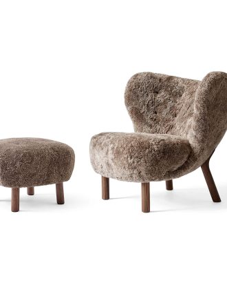 &Tradition Little Petra Vb1 Loungestol Set Valnöt / Sheepskin - Fåtöljer Sahara