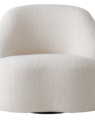 &Tradition Margas Lc2 Snurrfåtölj Svart/ - Fåtöljer Textil Karakorum 001