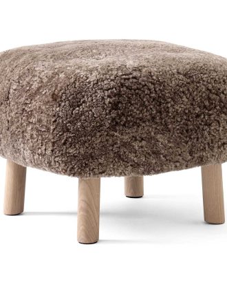 &Tradition Pouf Atd1 Little Petra Fotpall Vitoljad Ek / Sheepskin - Fotpallar Sahara