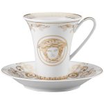 Versace Medusa Gala Kaffekopp Med Fat 18 Cl - Kaffekoppar Porslin Vit