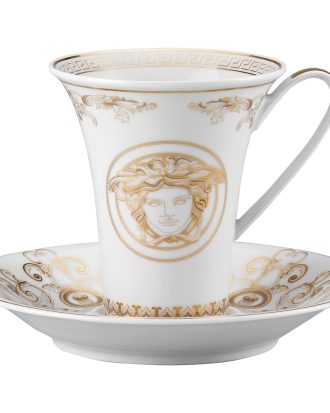 Versace Medusa Gala Kaffekopp Med Fat 18 Cl - Kaffekoppar Porslin Vit