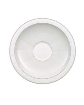 Villeroy & Boch Gray Pearl Fat Till Kaffe/tekopp 16 Cm - Kaffefat & Tefat Porslin Vit