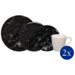 Villeroy & Boch Marmory Servis 8 Delar - Kaffekoppar Porslin Svart