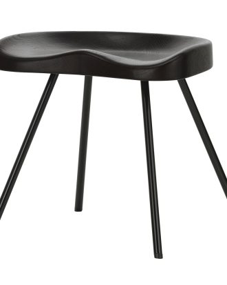Vitra Tabouret 307 Pall Mörkbetsad Ek - Pallar Massiv Ek Svart