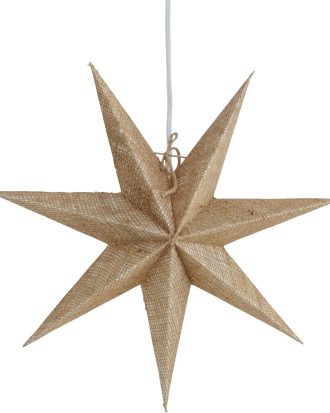 Watt & Veke Vera Julstjärna Natur 44 Cm - Advents- & Julbelysning Jute Natural