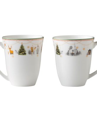 Wik & Walsøe Julemorgen Glöggmugg 2-pack 15 Cl - Glöggmuggar Benporslin Vit