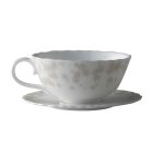 Wik & Walsøe Slåpeblom Tekopp Med Fat 30 Cl - Tekoppar Benporslin Varmgrå