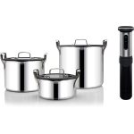 Wilfa Sous Vide Svs-1200s Cirkulator + Stapelbar Grytset - Övriga Köksmaskiner Stål Svart